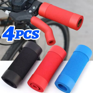 ปลอกฟองน้ำมือจับรถจักรยานยนต์4ชิ้น/เซ็ตปลอกหุ้มแฮนด์รถจักรยานยนต์มือจับแบบนุ่มกันลื่นอุปกรณ์เสริมในการดัดแปลงปลอกเบรกมือ