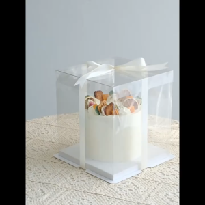 6/8/10/12inch Transparent Acetate Square Clear Cake Box