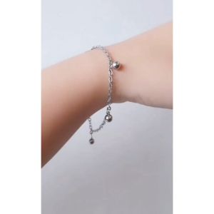 Gelang Tangan Wanita Titanium Anti Karat Luntur Model Baru Bola Nori Kerincing 3Lia - Lovelybutik