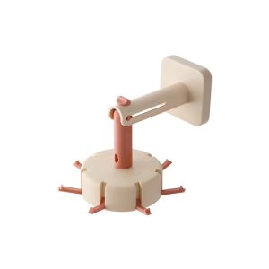 2021 New Creative Kitchen Rotating Hook Household Items Bathroom Plastic Small Plug Holder Wall Hanging Adhesive Rotatable Hook
