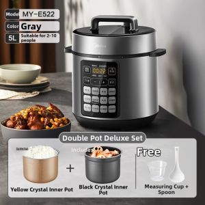 [China Plug Adapter Needed] Midea | Multifunctional Automatic Pressure Cooker 5L