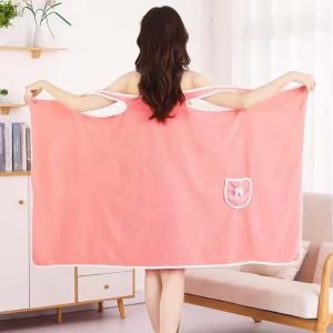 Khăn Tắm Khô Nhanh Dành Cho Nữ 150x80cm Polyester Có Thể Mặc Được Trên Bãi Biển Spa Tắm Tập Gym Khăn Tắm Cho Bé Gái Tắm Rửa Quần Áo Áo Choàng