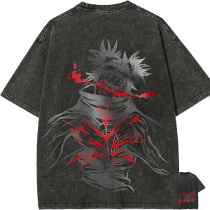 Bandai | Jujutsu Kaisen Choso T Shirt Men Blood Manipulation Vintage Acid Wash Streetwear  Retro Japanese Anime Graphic Tees