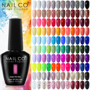 NAILCO Hema Tpo Free Gel Nail Polish 15ml Full Coverage Color Semi-Permanent Soak off Top Base Coat UV Nail Gel Lacquer Varnish