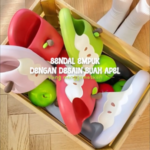 Angola Sendal Slip On EVA Buah Apel H13 Sandal Santai/Kamar/Rumah Anti Slip