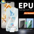 ปลดล็อคการซ่อมตัวเองฟิล์มสำหรับ Huawei Mate 50 40 30 P60 P50 P40 P30 Pura 70 80 Ultra Pro Plus Art Nova 8 9 10 Pro ปกป้องหน้าจอชัดเจนไม่กระจกเทมเปอร์. 