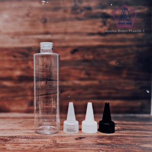 Botol Tinta Tetes 200ml Natural / Botol kerucut 200 Ml Pet Plastik