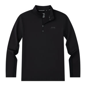 Jeep | Jeep Mens Long Sleeve T-Shirt Half Zip Outdoor Quick Dry Sweat Wicking Sports Climbing Cycling Hiking Base Layer Shirt