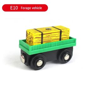 Wooden Magnetic Train Kids Train Toy Anime Locomotive Car Toys Wooden Track Train Railway Vehicles Children Birthday Gifts
