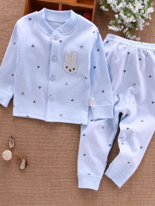 Pure ผ้าฝ้าย เด็กทารก ชุด 66 ไซส์ หนึ่งปี ฤดูใบไม้ผลิ ฤดูใบไม้ร่วง การ์ตูน พิมพ์แยก ดีไซน์ เด็กทารก เสื้อผ้าชุดพิธีพระจันทร์เต็มดวง