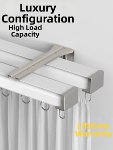 SHELIANKE | Thickened Double Track Heavy-duty Silent Curtain Rod
