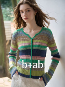 Colorful Stripes Retro Slimming Cardigan