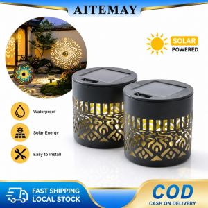 Aitemay Solar-Powered Mandala Wall Lamp IP65 Waterproof - Outdoor Garden LED Light for Patio Fence Pathway in Malaysia/SG/PH