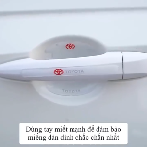 Miếng dán tay nắm cửa ô tô trong suốt bộ 10 miếng bọc tay nắm cửa silicone chống xước có logo
