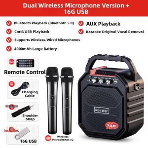 Aige | High Volume Wireless Bluetooth Karaoke Support Speaker