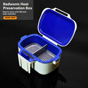 Versatile Fishing Bait Box Fish Hook Lure Fake Bait BoxesInsulated Breathable Moisture-Retaining for Earthworms and Live Lures