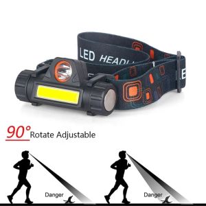 Headlamp Lampu Senter Kepala Anti Air Multifungsi 2 in 1 LED Recharger