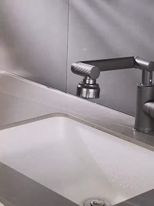 Vòi rửa Lavabo Đầu Xoay 720 Độ Thông Minh Vòi Nước Nóng Lạnh Lõi Đồng Nguyên Chất 2 Chế Độ Xả