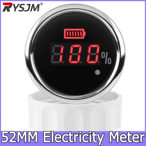 RYSJM | 52MM Electricity Meter Voltmeter AMP Ammeter Power Meter Electricity Energy Consumption Analyzer Monitor Voltage Meter 8-16V