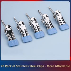gumahus | Windproof Stainless Steel Large Clothespins