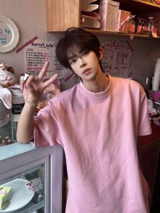 LIUBU | Heavier Weight Pink Men T-Shirt 300g