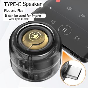 Portable Phone Speaker Type C Jack Plug in Mobile Phone Amplifier External Wired Speakers for Universal Mobile Phone