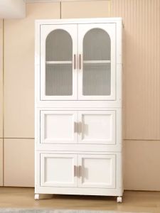 ตู้เสื้อผ้า พับเก็บได้ ตู้เสื้อผ้าเด็ก ตู้เก็บของ พร้อมล้อเลื่อน ประตูคู่ ลิ้นชัก, ที่เก็บของประตูคู่และลิ้นชัก ตู้อเนกประสงค์