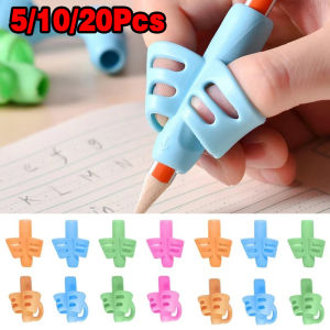 Childrens Writing Pencil Pen Holder 5/10/20Pcs Set Silicone Assisted Grip Posture Orthosis for Students Learn & Practice