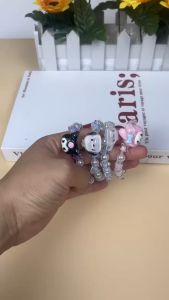 Cinnamoroll Kuromi My Melody Cartoon Cute Crystal Couple Bracelet Anime Toys for Girl Birthday Gift