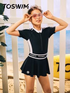 toswim | UV Protection One-piece Swimdress for Girls