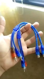 High Quality RCA Audio Cable Y Adapter Splitter 2Male Plug to 1Female Jack Cable Durable