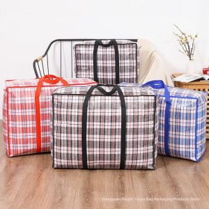 Waterproof And Moistureproof Colored Stripes Woven Bag