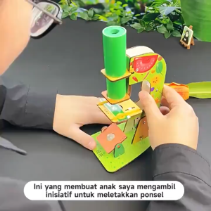 Pembesaran 130x DIY Mainan Edukasi Anak Microscope Homeschool Mainan Untuk Hadiah Anak-anak