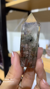 💚 Natural Green Phantom Quartz Point with Yellow Phantom✨ 一眼就会爱上的天然山景绿幽灵柱 💚