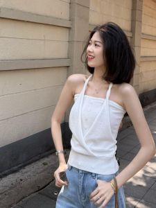 YUEZHONGWEI | Elegant Stylish Halter Knot Layered Crop Vest