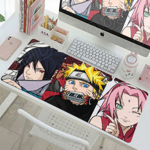 Bandai | Anime Deskmat 90x40cm New Gamer Keyboard Carpet with Lock Edge XXL Laptop Office Naruto Sakura Uzumaki Sasuke Non-slip Mouse Pad