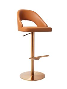 Elegant Home Bar Stool Adjustable Height Modern Minimalist High Leg Chair Front Desk Bar Stool Leather No Armrests Rotatable