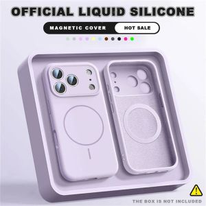 Ốp Điện Thoại Magsafe Liquid Silicone Cho iPhone 17/16/15/14/13/12 Pro Max Plus Air Case - Hỗ Trợ Sạc Không Dây Từ Tính Chống Sốc Chống Xước Chống Bụi