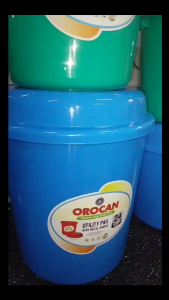OROCAN Utility Pail with cover/Bucke Water Pail Set/Durable Utility Containers/Utility High Quality Plastiic Can/Timba/Balde/Water Container/Pail with Metal Handle/Orocan Pail Cover/Round Bucket/ Household Tools/Laundry & Cleaning Equipment.