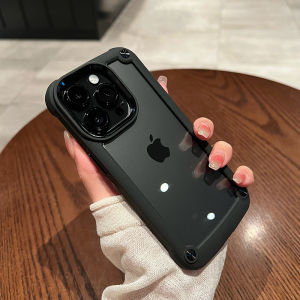 CrashStar Thickened Four Corners Anti-fall Transparent Hard Phone Case For iPhone 17 16 15 14 13 12 11 Pro Max Air Plus 16e X XR XS Max Shockproof Clear Phone Casing Cover Shell With Metal Camera Circle Protection