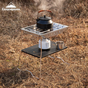 CAMPINGMOON IGT Table Barbecue Cooking Tactic Table Folding Portable Outdoor Picnic Fishing Combination Grill Multifunctional