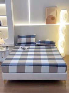 ผ้าปูที่นอน ผ้ารองกันเปื้อนที่นอน 4/5/6/7ฟุต กันไรฝุ่น แบบคลุมรัดมุม