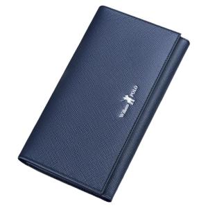WILLIAMPOLO | Slim Long Leather Wallet for Men with Credit Card Slots and Drivers License Holder