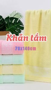 Khăn Tắm PISCES TOWEL 70x140cm Ô Vuông Trơn Cotton Mềm Mại Khăn Spa Yoga Gym Thể Thao Thấm Hút Mồ Hôi