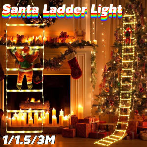 1.5/3Meters Santa Ladder Light Window Led Decorations Lights for Outdoor with Remote Control Christmas Decorations
