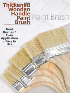 LECAN | Soft Non-shedding Hog Bristle Paint Brush Thickened
