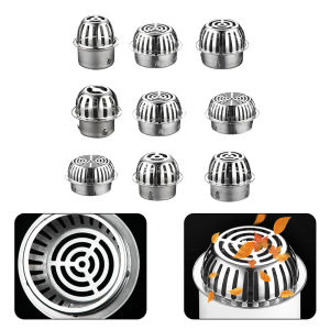 FUXING ตัวกรองท่อระบายน้ำสแตนเลสป้องกันการอุดตันใต้หลังคา พื้นท่อระบายน้ำ ตะแกรงระบายน้ำ นอกอาคาร กันขยะ