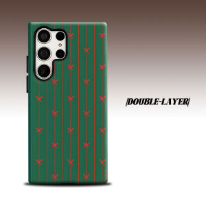 Xmas Bow For Samsung Galaxy S26 S25 S24 A56 A36 Dual Layer Luxury Fashion Full Lens Protective Case