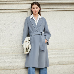 AMII | New Warm Style Full Wool Double-sided Coats Belts
