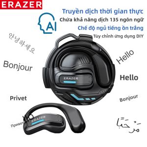 Tai Nghe Không Dây Bluetooth 5.4 ERAZER X8 AI Translator Chơi Game Có Mic Độ Trễ Thấp Gọi HD Chống Nước